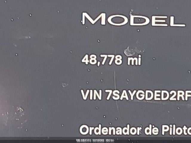 44827374 :رقم المزاد ، 7SAYGDED2RF096409 vin ، 2024 Tesla Model Y Long Range Single Motor Rear-wheel Drive/rwd مزاد بيع