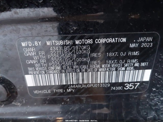 Aukcja sprzedaży 2023 Mitsubishi Outlander Sport 2.0 Es Awc, vin: JA4ARUAU0PU013329, numer aukcji: 44827401