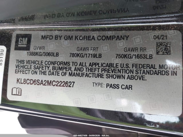 Chevrolet Spark Fwd 1lt Automatic 2021 KL8CD6SA2MC222627 Image 9