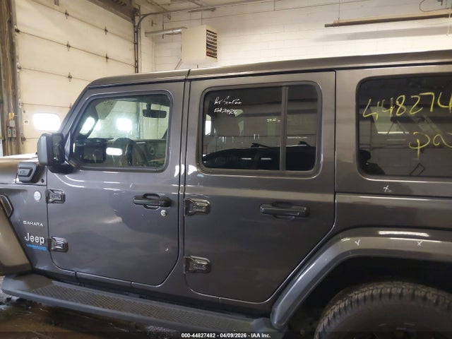 Продажа на аукционе авто 2021 Jeep Wrangler 4xe Unlimited Sahara 4x4, vin: 1C4JJXP61MW745413, номер лота: 44827482