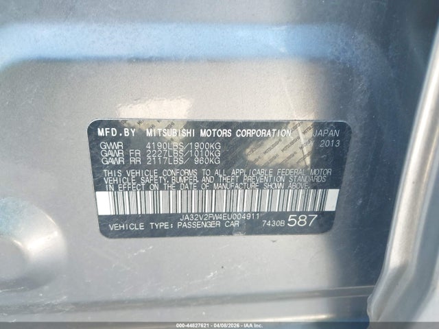 Продаж на аукціоні авто 2014 Mitsubishi Lancer Se, vin: JA32V2FW4EU004911, номер лоту: 44827621