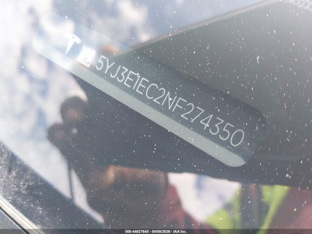 Продаж на аукціоні авто 2022 Tesla Model 3 Performance Dual Motor All-wheel Drive, vin: 5YJ3E1EC2NF274350, номер лоту: 44827645