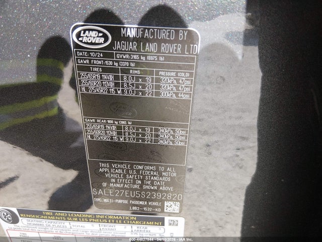 SALE27EU5S2392820 Land Rover Defender 110 P400 X-dynamic Se