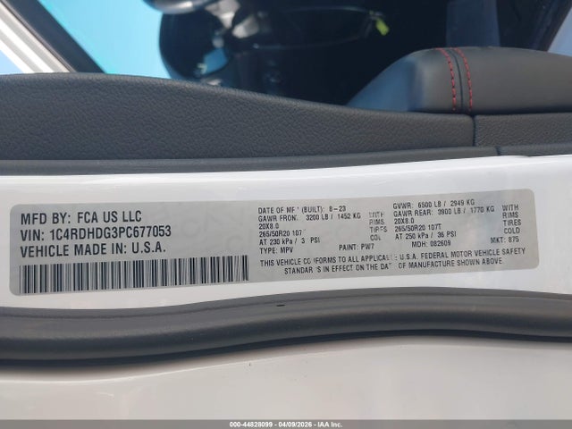 2023 DODGE DURANGO 1C4RDHDG3PC677053 Photo 8