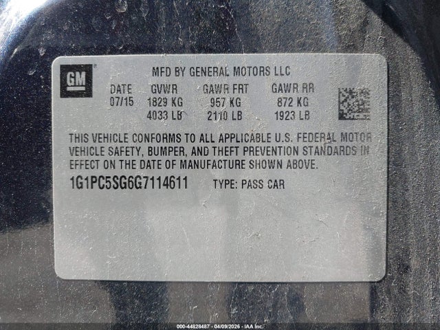 2016 CHEVROLET CRUZE LIMITED 1G1PC5SG6G7114611 Photo 8