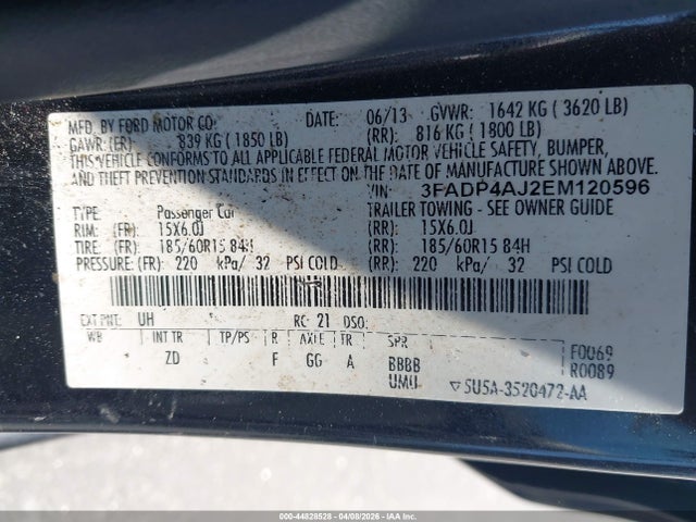 2014 FORD FIESTA 3FADP4AJ2EM120596 Photo 8