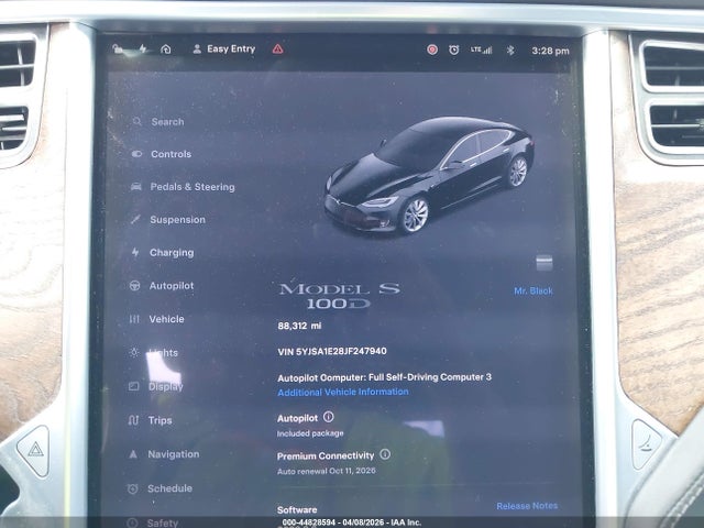 Tesla Model S 100d/75d/p100d 2018 5YJSA1E28JF247940 Image 7