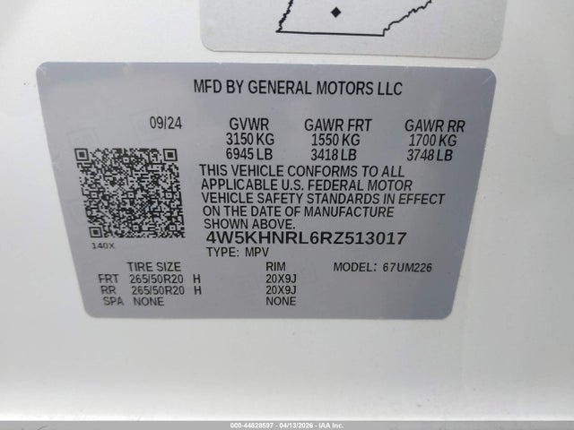 44828597 :رقم المزاد ، 4W5KHNRL6RZ513017 vin ، 2024 Acura Zdx A-spec مزاد بيع