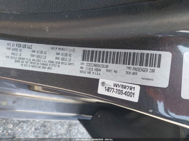 Aukcja sprzedaży 2016 Chrysler 200 Limited, vin: 1C3CCCAB5GN150189, numer aukcji: 44828613