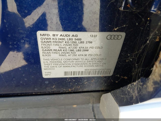 Aukcja sprzedaży 2023 Audi Q5 Premium Plus 45 Tfsi S Line Quattro, vin: WA1EAAFY2P2072882, numer aukcji: 44828657