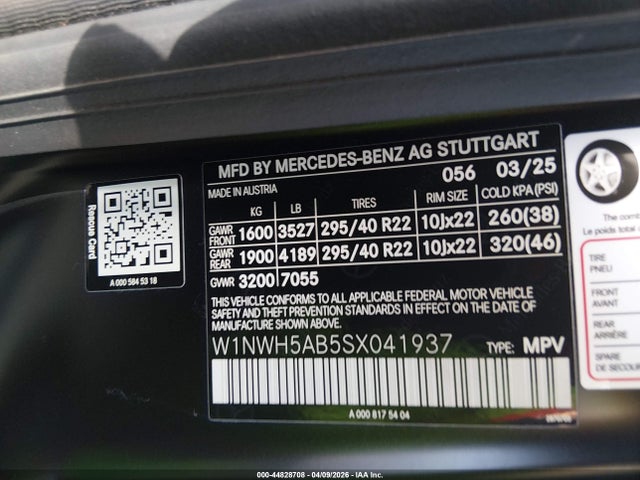 W1NWH5AB5SX041937 Mercedes-Benz Amg G 63