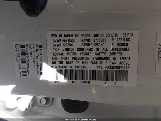 Продаж на аукціоні авто 2014 Acura Rlx, vin: JH4KC1F37EC003389, номер лоту: 44828728