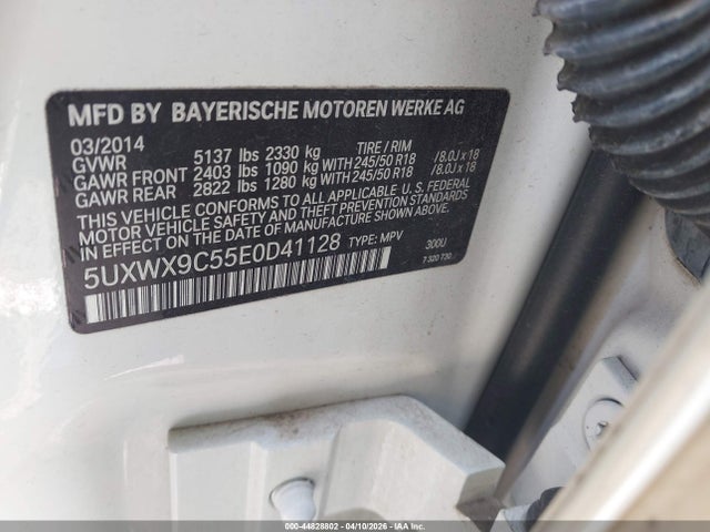 Продажа на аукционе авто 2014 Bmw X3 Xdrive28i, vin: 5UXWX9C55E0D41128, номер лота: 44828802