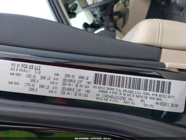 2018 DODGE DURANGO 1C4RDHAG4JC412783 Photo 8