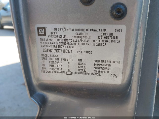 Продажа на аукционе авто 2007 Gmc Sierra 1500 Classic Work Truck, vin: 2GTEK19VX71108371, номер лота: 44828922