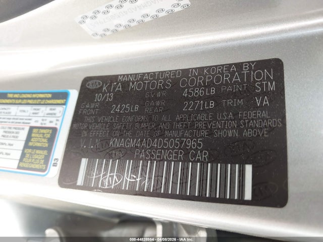 2013 KIA OPTIMA HYBRID KNAGM4AD4D5057965 Photo 8