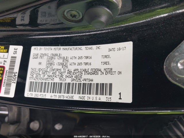 5TFAZ5CN3HX053745 Toyota Tacoma Trd Off Road