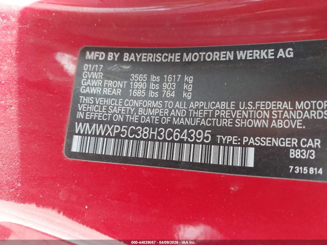 WMWXP5C38H3C64395 Mini Hardtop Cooper