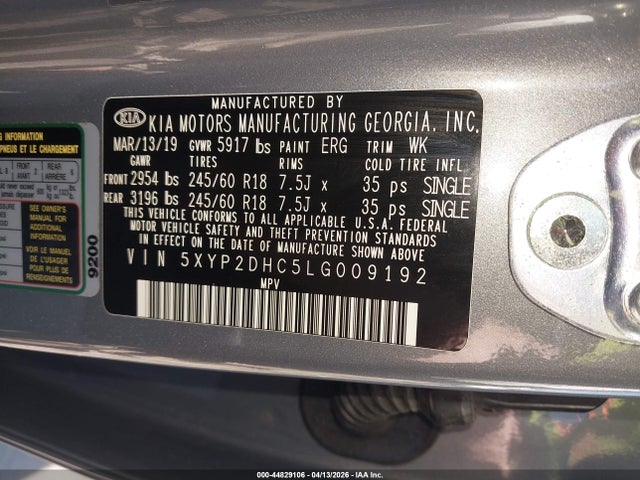 KIA Telluride Lx 2020 5XYP2DHC5LG009192 Image 9
