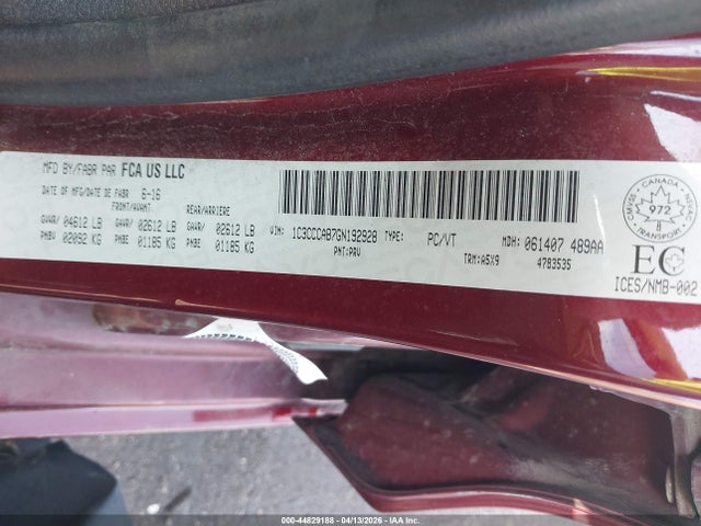 Продаж на аукціоні авто 2016 Chrysler 200 Limited, vin: 1C3CCCAB7GN192928, номер лоту: 44829188