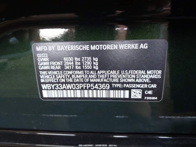 WBY33AW03PFP54369 BMW I4 M50