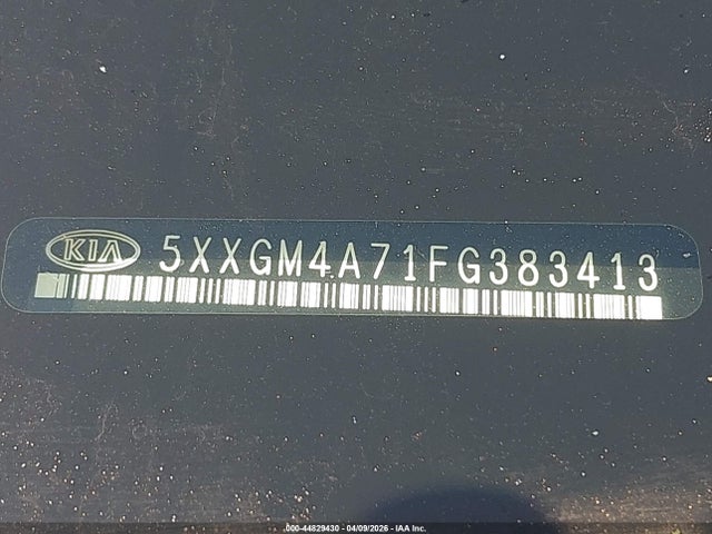 5XXGM4A71FG383413 KIA Optima Lx