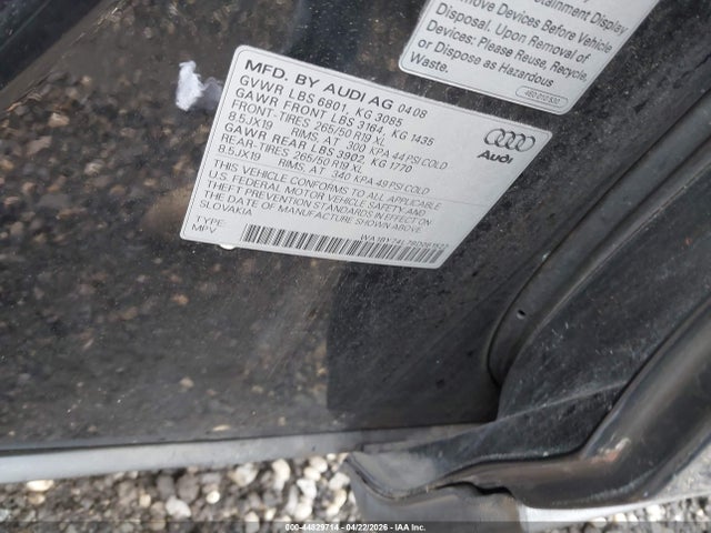 Продаж на аукціоні авто 2008 Audi Q7 3.6 Premium, vin: WA1BY74L78D061522, номер лоту: 44829714