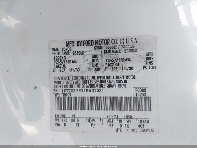 2001 FORD RANGER 1FTZR15EX1PA31031 Photo 8