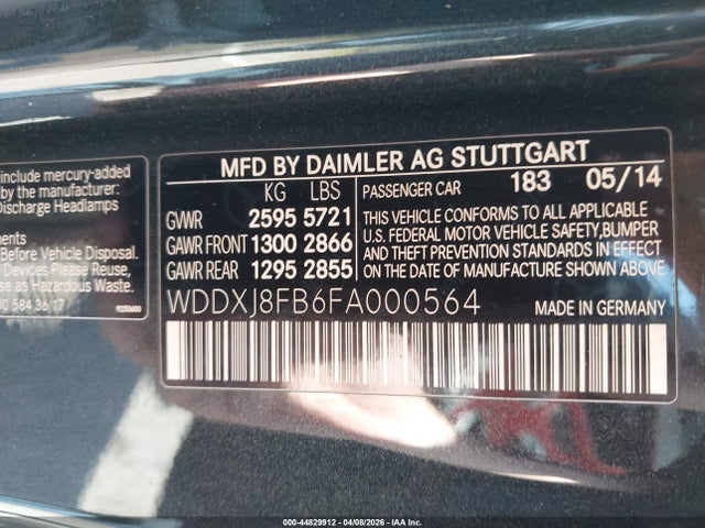 2015 MERCEDES-BENZ S 550 WDDXJ8FB6FA000564 Photo 8