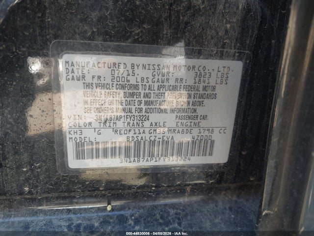 2015 NISSAN SENTRA 3N1AB7AP1FY313224 Photo 8