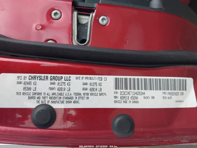 Aukcja sprzedaży 2013 Chrysler 300c, vin: 2C3CCAET1DH635344, numer aukcji: 44830034