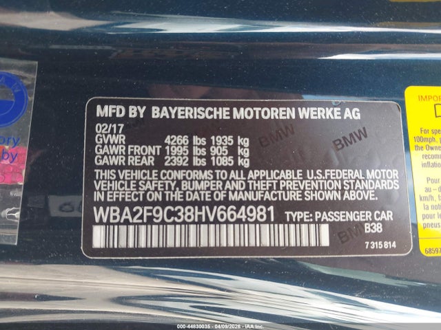 2017 BMW 230I WBA2F9C38HV664981 Photo 8
