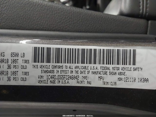 Aukcja sprzedaży 2015 Dodge Durango Limited, vin: 1C4RDJDG5FC246042, numer aukcji: 44830072