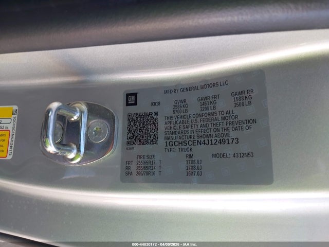 1GCHSCEN4J1249173 Chevrolet Colorado Lt