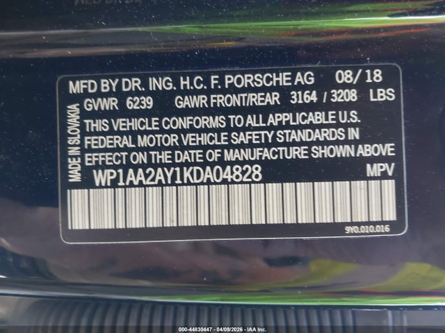 2019 PORSCHE CAYENNE WP1AA2AY1KDA04828 Photo 8