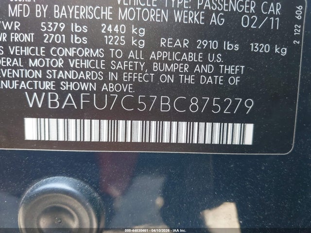 2011 BMW 535I WBAFU7C57BC875279 Photo 8