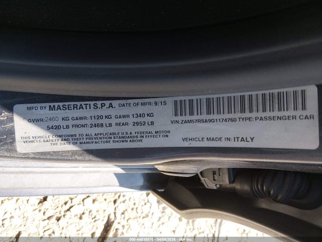 2016 MASERATI GHIBLI ZAM57RSA9G1174760 Photo 8