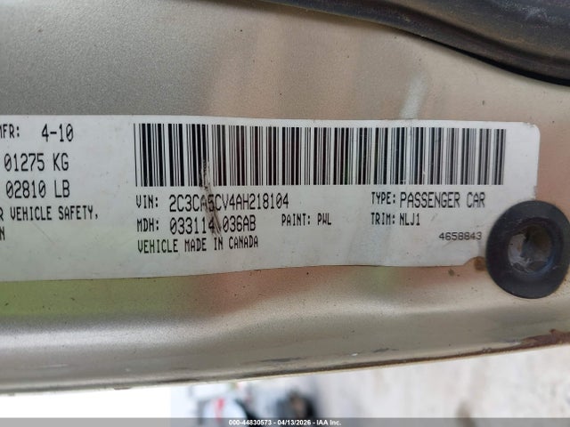 Продаж на аукціоні авто 2010 Chrysler 300 Touring/signature Series/executive Series, vin: 2C3CA5CV4AH218104, номер лоту: 44830573