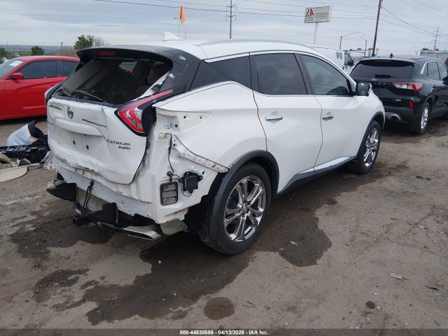 2017 Nissan Murano Platinum მანქანა იყიდება აუქციონზე, vin: 5N1AZ2MHXHN131047, აუქციონის ნომერი: 44830586