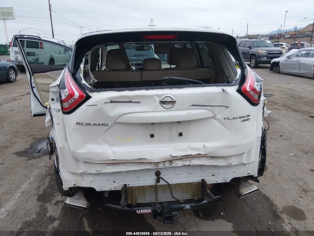 2017 Nissan Murano Platinum მანქანა იყიდება აუქციონზე, vin: 5N1AZ2MHXHN131047, აუქციონის ნომერი: 44830586