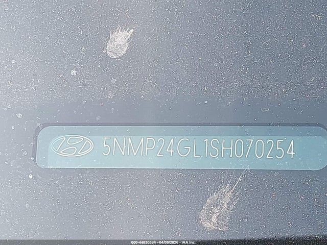 5NMP24GL1SH070254 Hyundai Santa Fe Sel