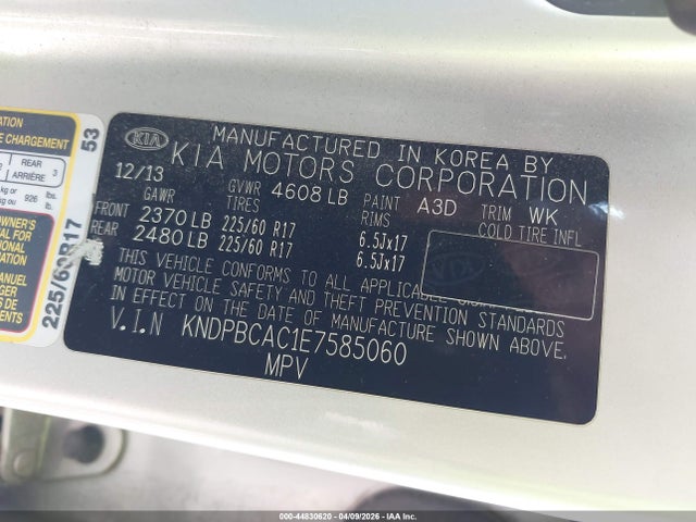 KIA Sportage Lx 2014 KNDPBCAC1E7585060 Image 9