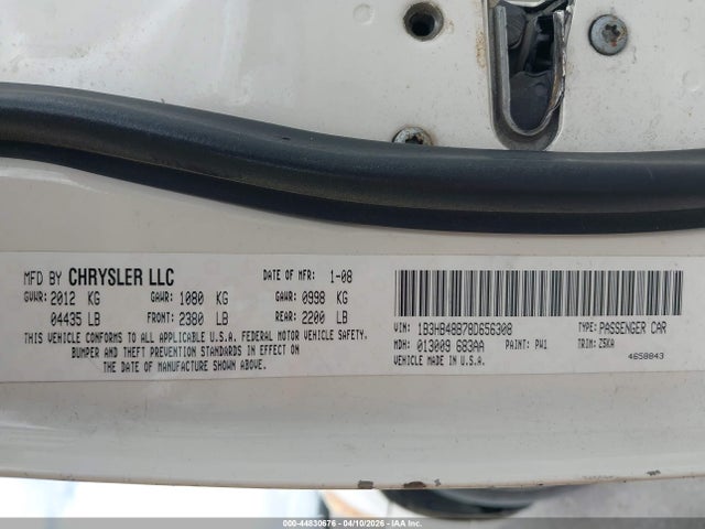 Продажа на аукционе авто 2008 Dodge Caliber Sxt, vin: 1B3HB48B78D656308, номер лота: 44830676