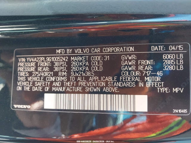 2016 VOLVO XC90 YV4A22PL9G1005242 Photo 8