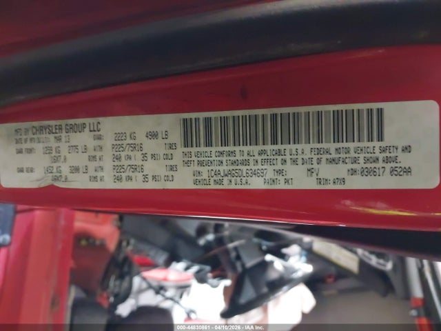 44830861 :رقم المزاد ، 1C4AJWAG5DL634697 vin ، 2013 Jeep Wrangler Sport مزاد بيع