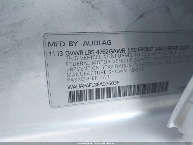 Продажа на аукционе авто 2014 Audi A4 2.0t Premium, vin: WAUAFAFL3EA075039, номер лота: 44830884
