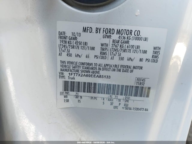 Ford F-250 Xl 2014 1FT7X2A69EEA85133 Image 9