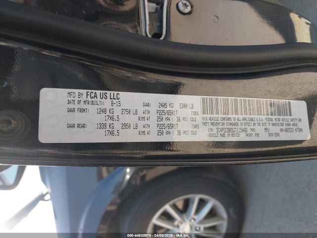 2016 Dodge Journey Sxt მანქანა იყიდება აუქციონზე, vin: 3C4PDCBB5GT115466, აუქციონის ნომერი: 44830975