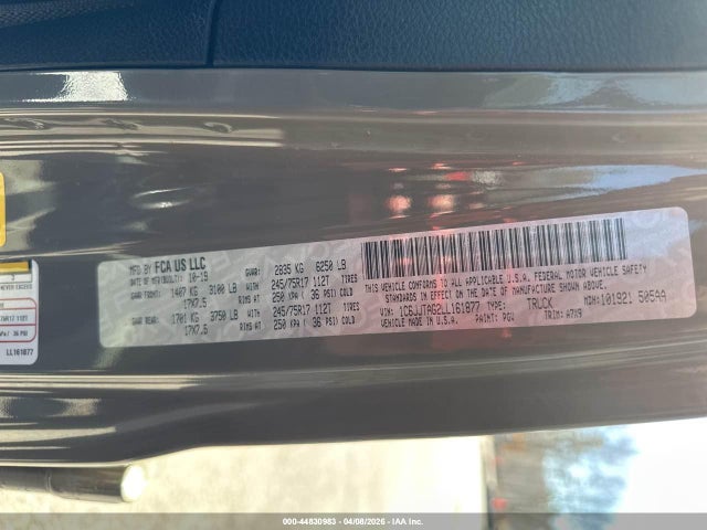 2020 JEEP GLADIATOR 1C6JJTAG2LL161877 Photo 8