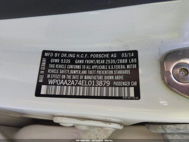 2014 PORSCHE PANAMERA WP0AA2A74EL013879 Photo 8